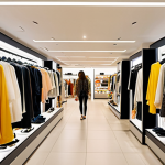 **

A modern clothing store interior with stylish displays. Subtle, diffused lighting highlights fashionable clothes. The air is filled with an almost invisible, refreshing citrus scent, creating an inviting atmosphere. Shoppers are browsing comfortably, looking relaxed and engaged. Focus on conveying a sense of freshness, style, and a positive shopping experience.

**